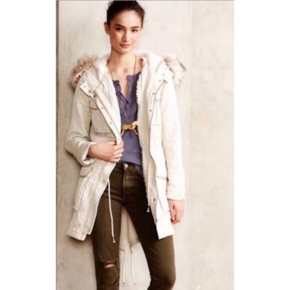 Anthropologie Hei Hei Lunan Anorak Hooded Jacket with Removable Sherpa Lining 6 - Picture 3 of 15